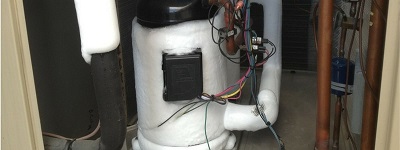 outside ac unit freezing up in winter